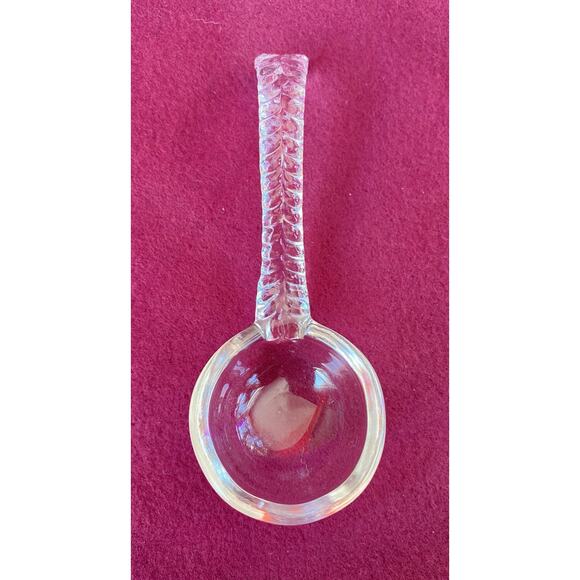 VTG Duncan Miller Canterbury Art Deco Spoon Clear Depression Glass Swirl Ladle - Picture 1 of 3